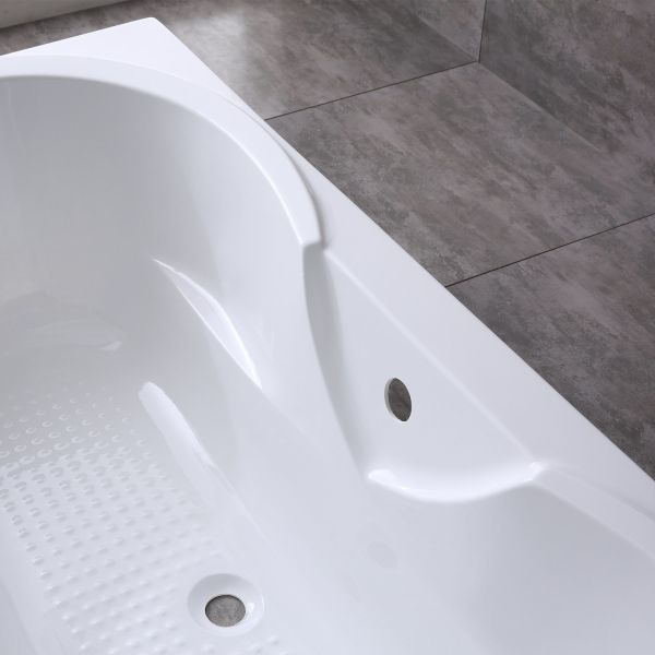 South American Market Oval Acrylic Bathtub with Center Waste Hole in Different Colors