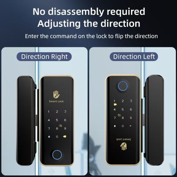 Qleung G11s Smart Tuya Glass Door Lock Secure Office Home Easy To Install