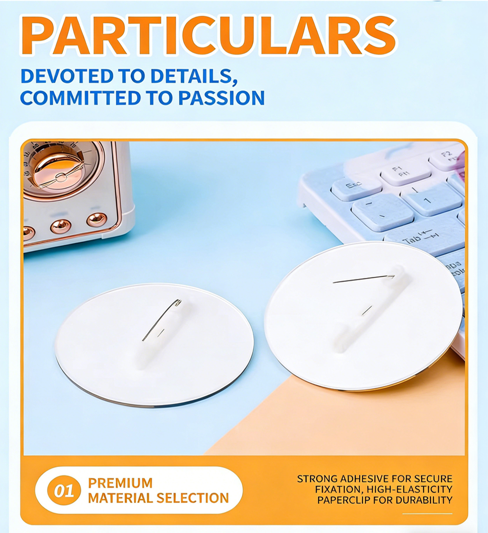 Custom Cartoon Acrylic Pin – Printed Logo & Name, Hair Clip or Magnetic Badge for Stylish Decor