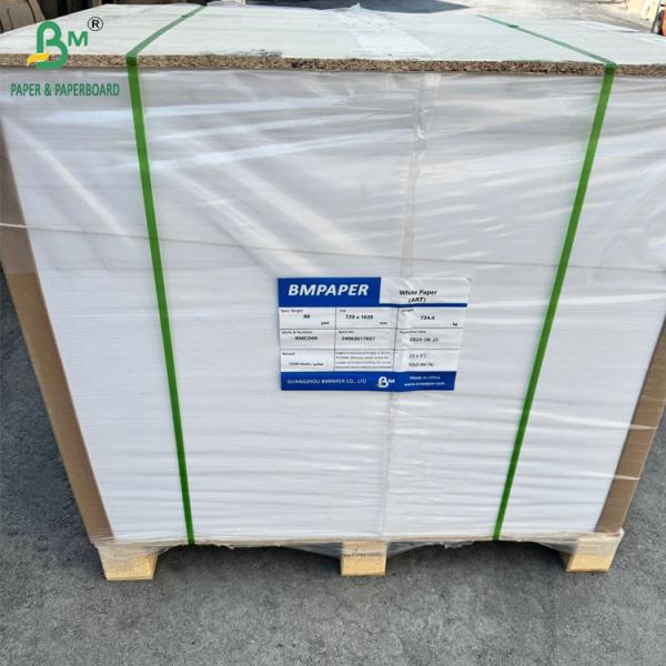 80gsm One Side Coated Glossy White Art Paper For Sticker Label 65 x 95cm