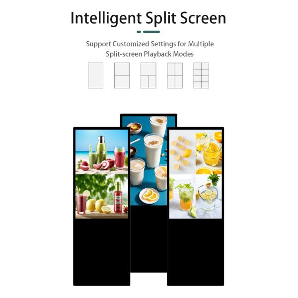 Portable Battery Powered Digital Poster 55 Inch LCD Advertising Screen Wireless Smart Signage for Event Promotion