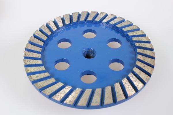 5mm Semented Diamond Cup Wheel , Double Layer Segmented Concrete Grinding Cup Wheel