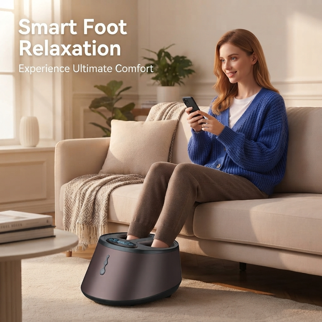 ZN-YM19 Smart Air Compression Foot Massager with Heat Therapy