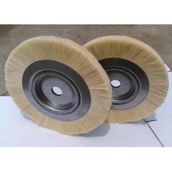 Yellow Abrasive Nylon Wheel Brush Circular Jute Bristle Wire Material Brush