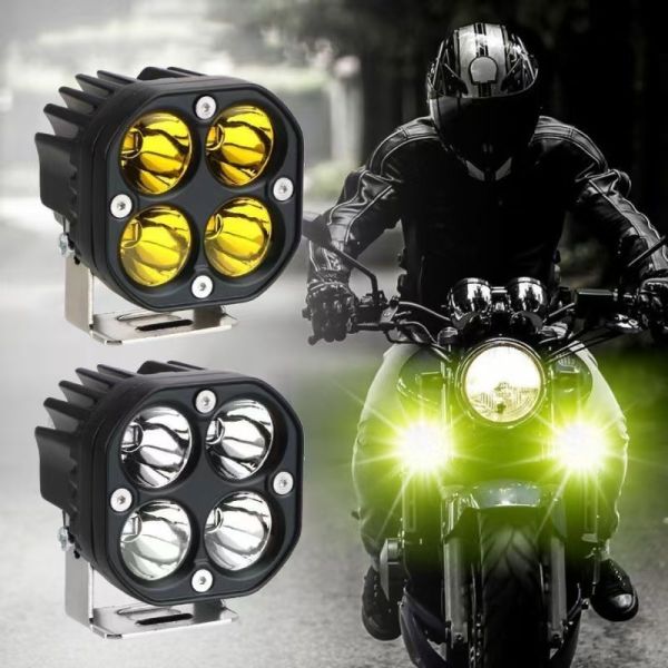 Aluminum Housing LED Motorcycle Spotlight 1500LM Off Road Vehicle Auxiliary Light