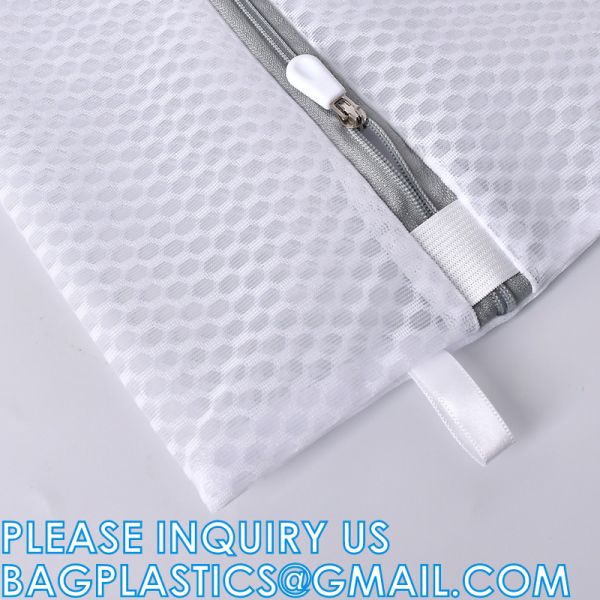 Mesh Laundry Bags for Delicates with Premium Zipper, Travel Storage Organize Bag, Clothing Washing Bags
