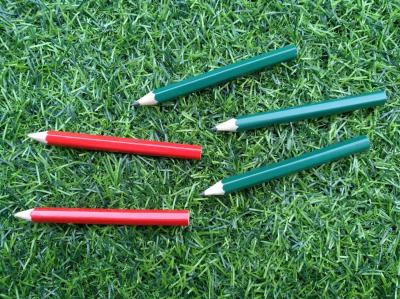 hexagon golf pencil , Hexagonal golf pencil , golf pencil , wooden pencil  eraser , wood golf pencil
