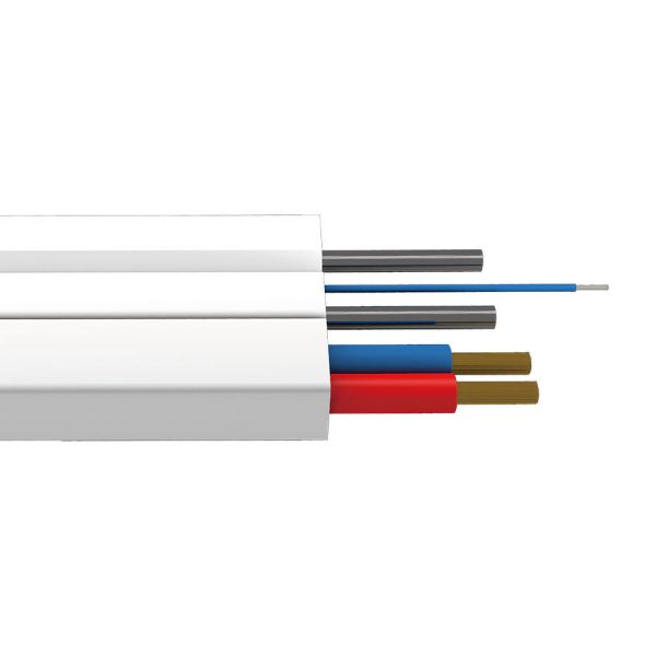 SingleMode 12 Core Hybrid Optoelectronic Composite Cable G652D PVC Sheathed 2kilometer