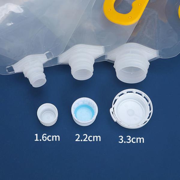 1 Gallon Water Containers, 10 Drink Bags Collapsible Pouch, Includes Tamper-Evident Caps