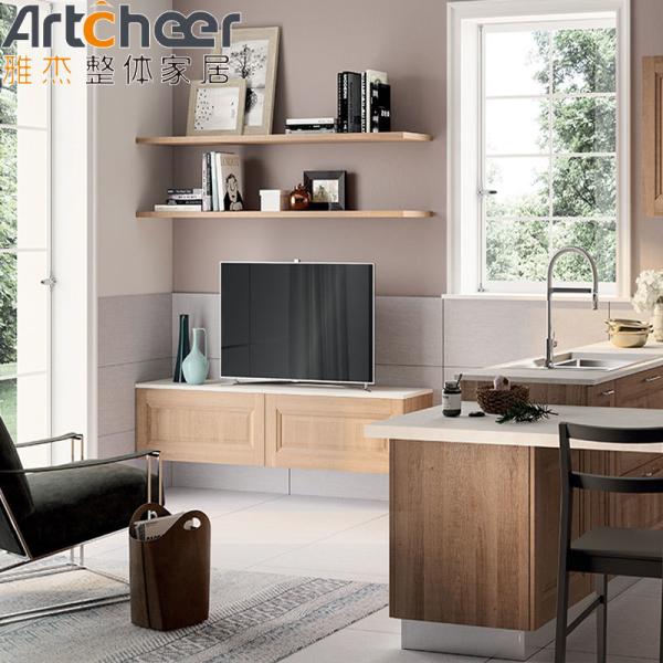 Durable Designer Solid Wood Melamine Kitchen Cabinet Italian Design for Modern Homes