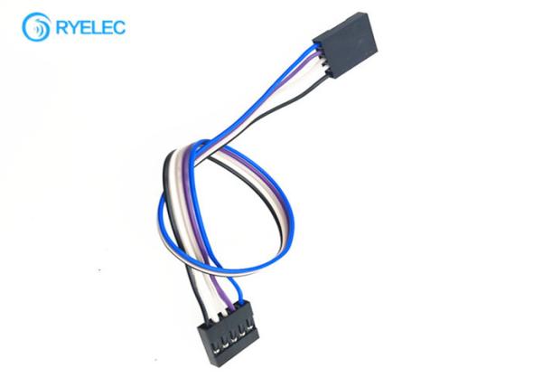Pin fait sur commande des câbles 5 d'UL2651 28awg au connecteur femelle de lancement de 5pin Dupont 2.54mm