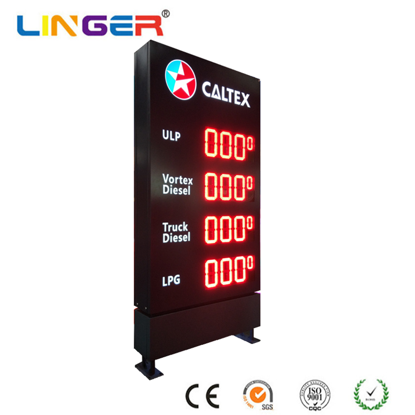 Customized Gas Station LED Sign Waterproof Petrol Price Boards With OEM Branding Service