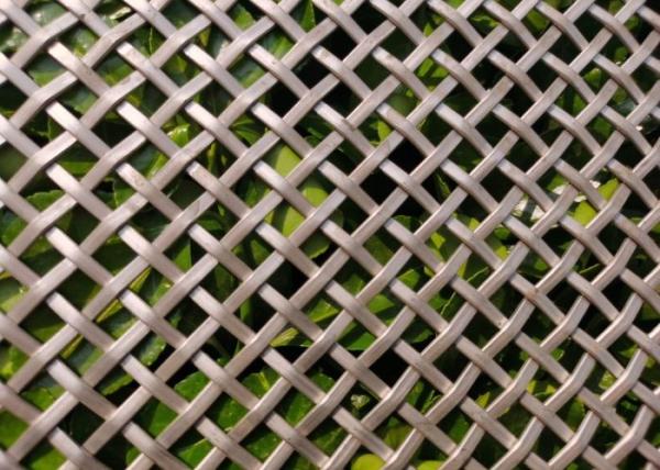 Woven SS 316 Decorative Metal Mesh Screen 3.4x1.1mm Rod Dia