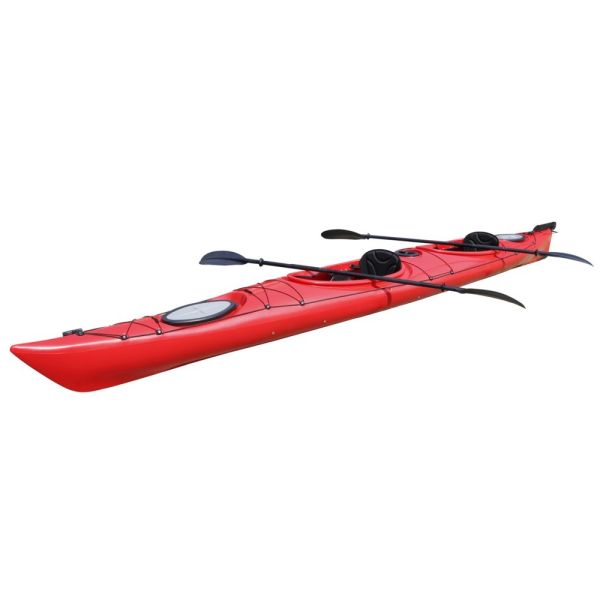 Удобный легкий каяк открытого моря двойника управления рулем, тандемная путешест