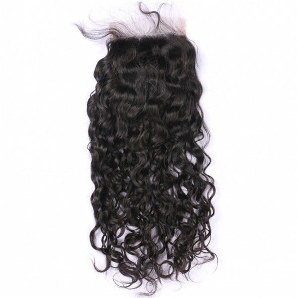 Non Remy Hair Virgin 4x4 Lace Closure Medium Length With 10′′-20′′ Inch