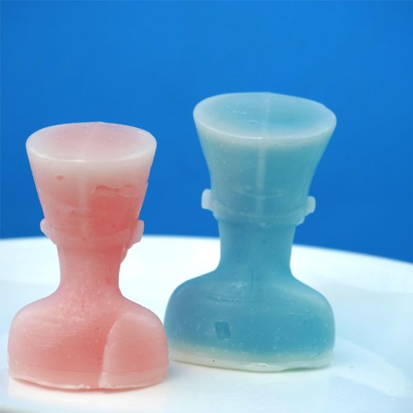 Wholesale Nefertiti Bust Shaped Wax Bottle Candy Ancient Egyptian Queen Portrait Novelty Liquid Filled Candy