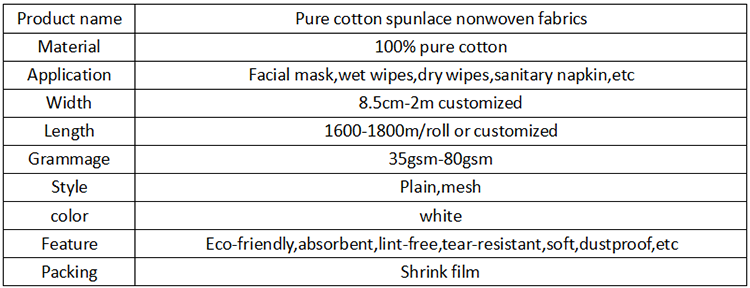 Hygiene directly spunlace non-woven fabric