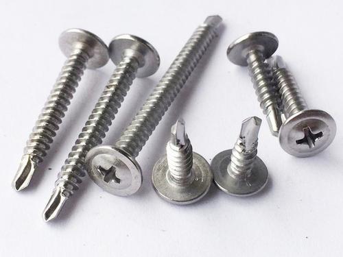 Stainless steel cross round head Huasi with cushion large flat head drill tail M4.2