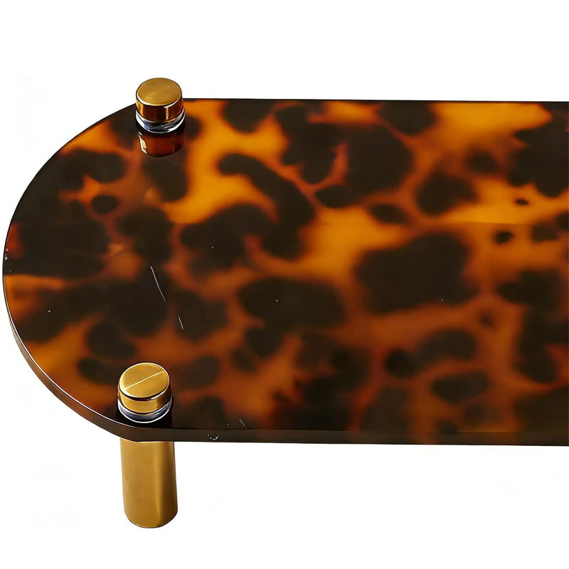 Wholesale Custom Home Use Leopard Print Acrylic Single Layer Jewelry Fragrance Display Storage Rack for Bathroom Desktop
