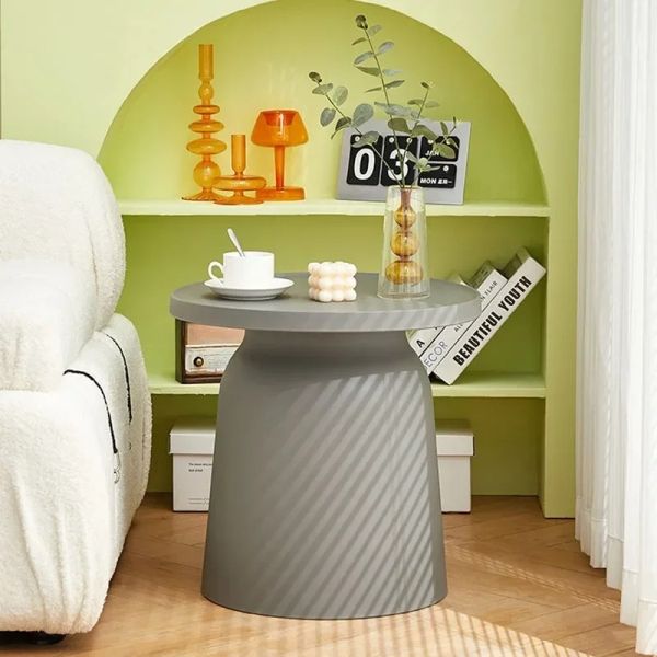 Modern Round Coffee Table for Home Furniture Nordic Plastic Small Mobile Living Room Aesthetic