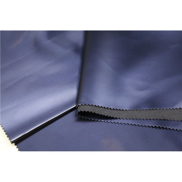 Pearl Blue Polyurethane Synthetic Leather , Jacket Coat Fake Leather Fabric