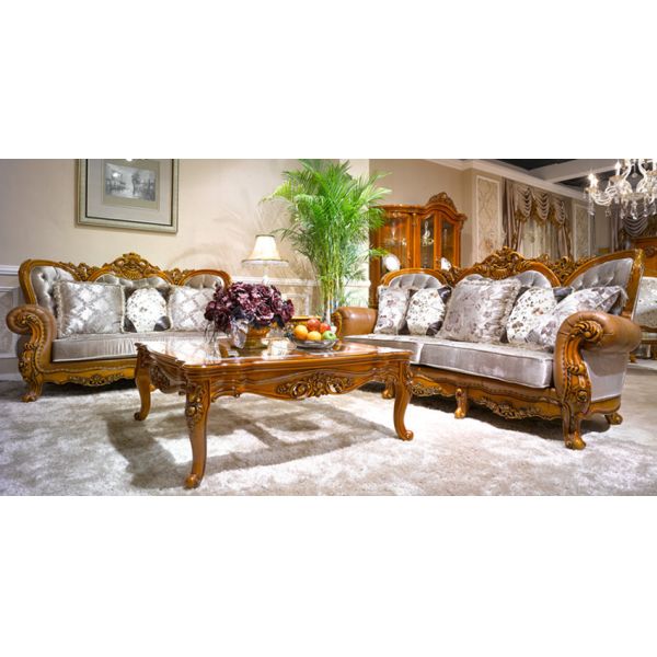 ISO14001 ODM Hotel Luxury Living Room Furniture Recliner Antique Style Sofa Set