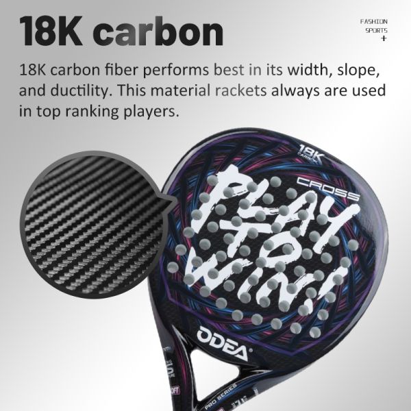 18k Carbon Fiber Padel Racket Professtional  Men Women Paddle Tennis Racket