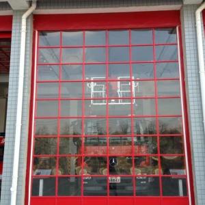 Glass transparent Aluminum Sectional Door Adjusted Height Wind Resistance Class