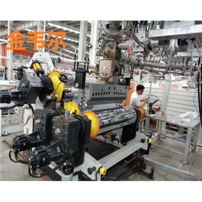 Inclined Three Roll Rubber Calender Machine To Form Cool Plastic Sheet Film
