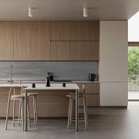 Finition en mélamine en bois en grain et en bois massif