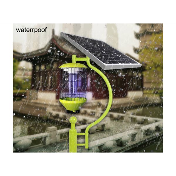 Solar Cylinder Mosquito Killer Lamp Outdoor Courtyard Waterproof Orchard Insect Killer Farm Fly Killer With Pole