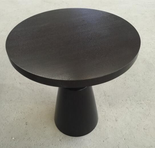 Small Hotel Wooden Dining Room Tables , Wood Top Round Breakfast Table