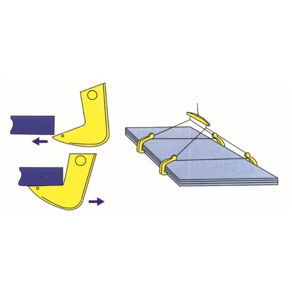 Double bride de plaque d'acier pour les plaques d'acier simples ou multi avec un ange de levage de 60°