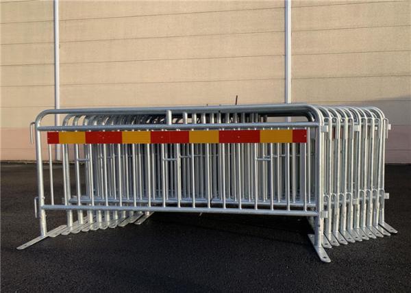Cerca provisória de aço galvanizada White Color das barreiras do controle de multidão