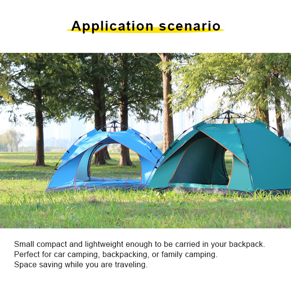 170T Polyester Camping Outdoor Tents 200 X 150 X 125cm Blue Outdoor Picnic Tent 2 Person