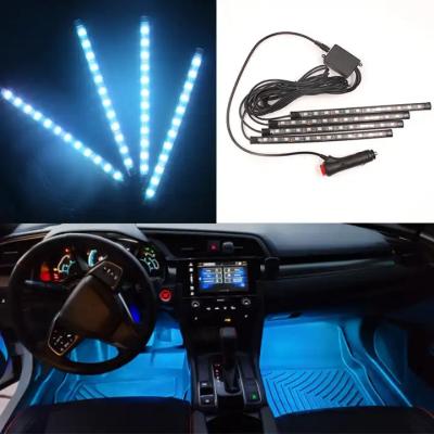 Decorative Atmosphere Lamp 48D Car Interior Lights Waterproof RGB 12V Universal Car Accessories ABS Plastic 8W