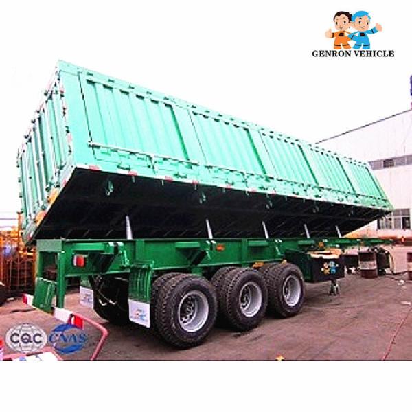 3 Axles 40FT Side Dump Tipper Semitrailer Delivery Containers Export To South Africa, Southeast Asia and other countries