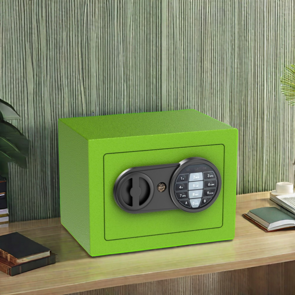 Small Key Cash Money Safe Portable Digital PIN Code Access Safe for Home Hotel Office