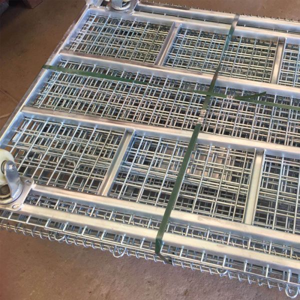1000x800x840mm Foldable Wire Mesh Cage 800kg-1500kg Steel Wire Container