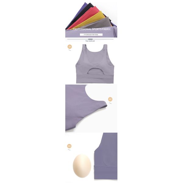 220gsm Yoga Sports Bras Racerback Sports Bras For Women High Impact