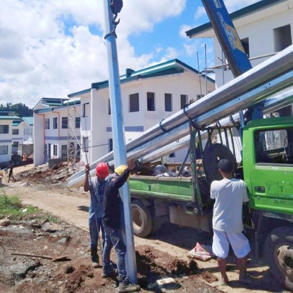 HX 25FT 30FT 35FT 40FT 45FT NEA Standard Steel Pole Galvanized Metal Utility Pole