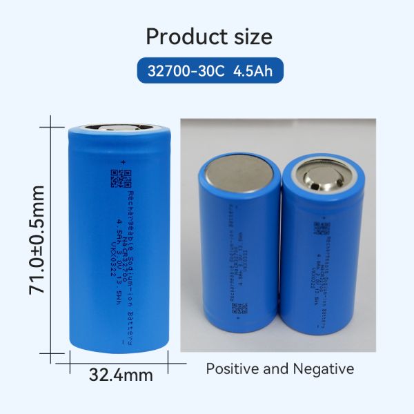 EXLIPORC Sodium-ion Battery 32700 3.2V 4.5Ah 30C High Rate Discharge Sodium Ion Batteries