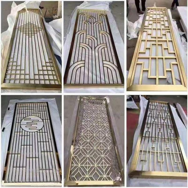 Laser Cut Decorative Metal Screen Panel Stainless Steel Living Room Furniture Room Divider