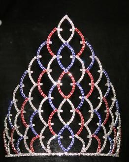 Patriotic pageant crowns crystal tiaras USA pageants and crowns wholesale crowns manufactuer custom crowns and tiaras