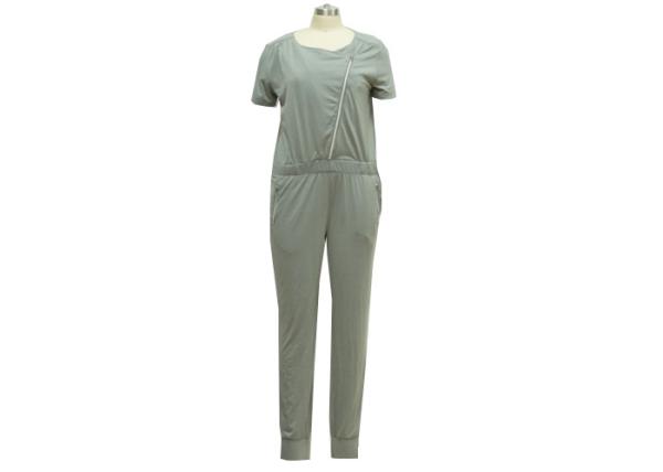 Short Sleeve Bodycon Jumpsuit Romper , Women'S Loungewear Jumpsuit Comfortable