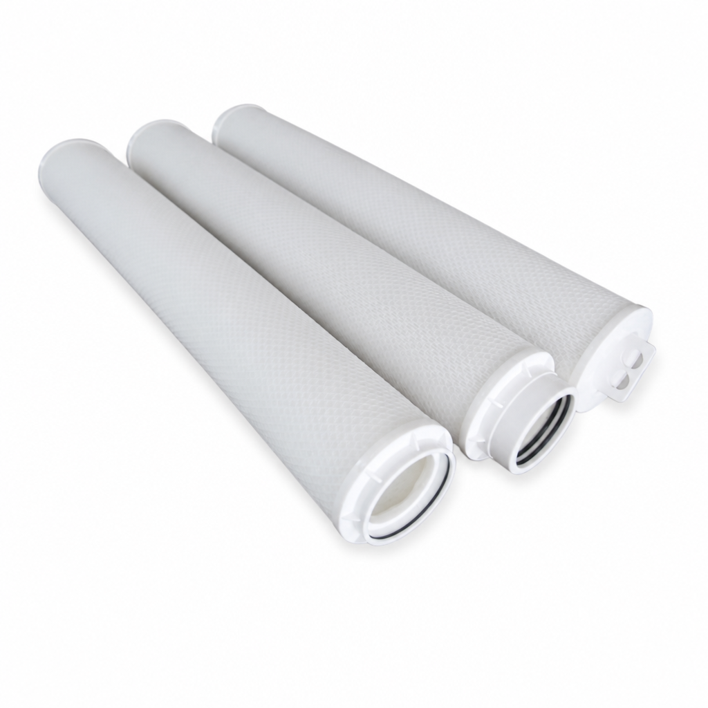 Glass Fiber Reinforced Polypropylene End Cap Polypropylene Pleated High Flow Filter Cartridge 6 Inch Diameter High Surface Area Industrial RO Pre Filtration Unit
