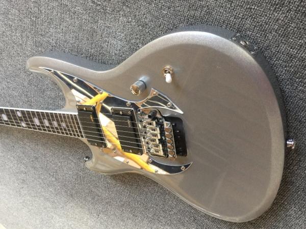 Top quality factory custom Silver Powder Mirror Panel High Quality Guitar/Anmiyue China Electric Guitar