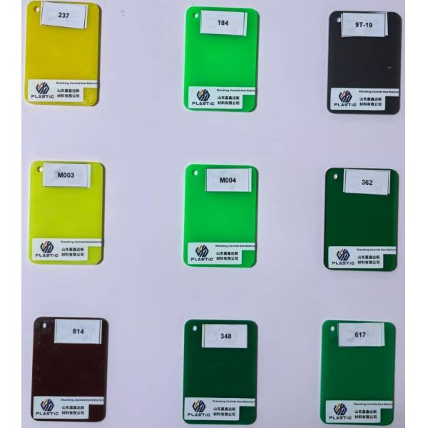 Colored acrylic sheets, cast acrylic sheets, specifically for outdoor advertising