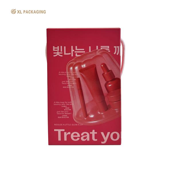 XL Packaging  Printed Cosmetic Foldable Card Box Custom Printed Cardboard Paper Packing Color Folding Cosmetics Packaging Makeup Set Cosmetic Box With Logo Printing