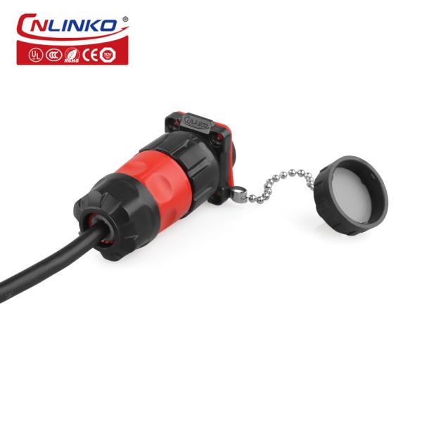 CNLINKO Waterproof Connector 2 Pin Power Cable Circular Plug Socket for Led Outdoor Connector